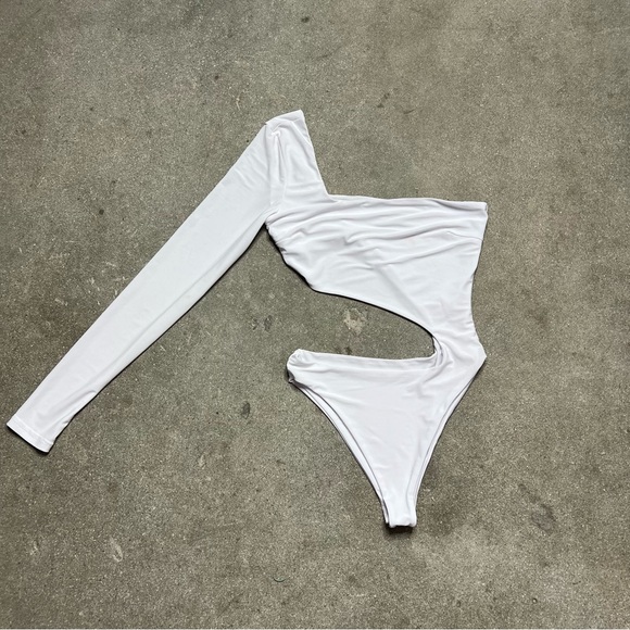 Fashion Nova Tops Fashion Nova Longsleeve Asymmetrical Bodysuit Poshmark